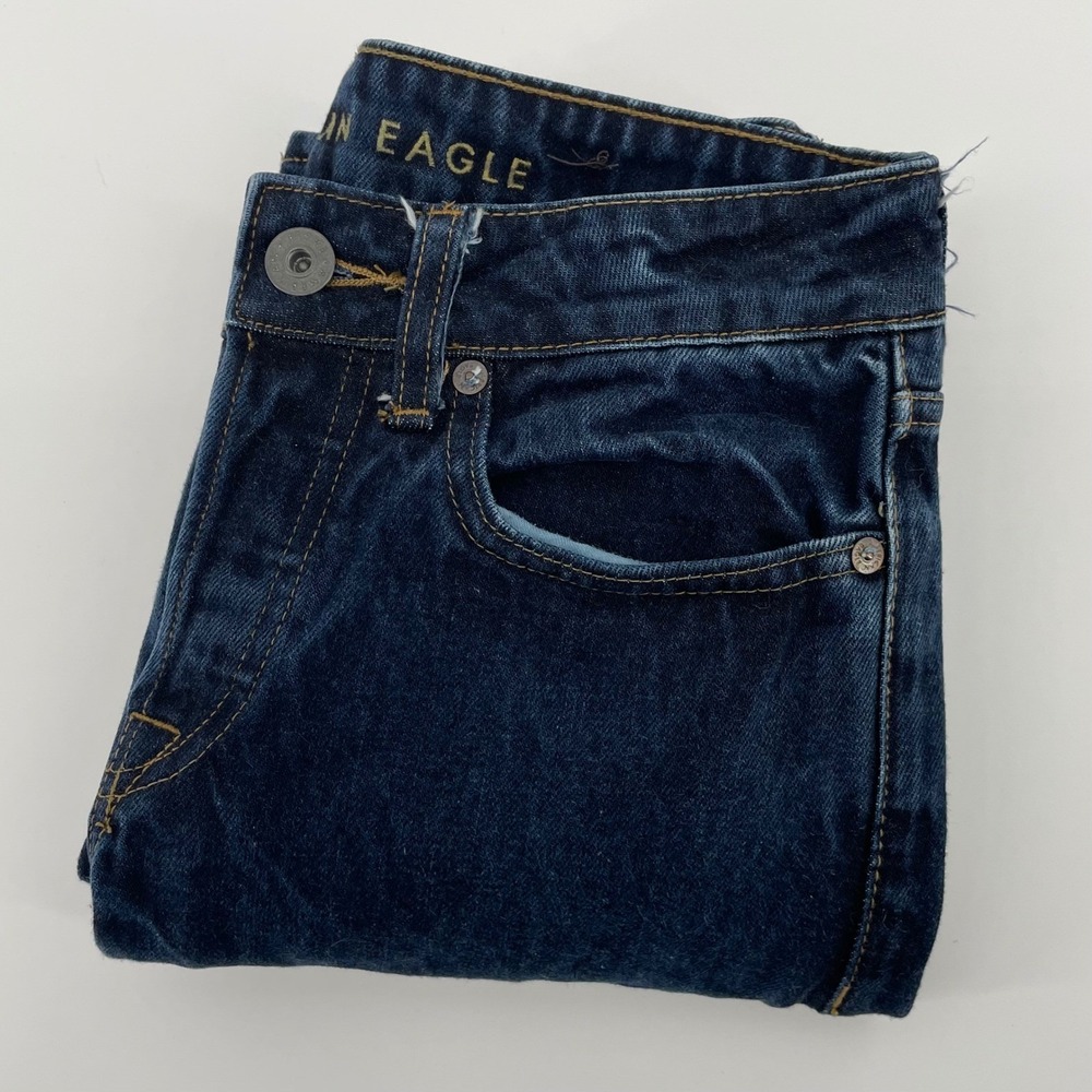 American Eagle Skinny Jeans Men's 28x32 Dark Wash 100% Cotton Denim Blue